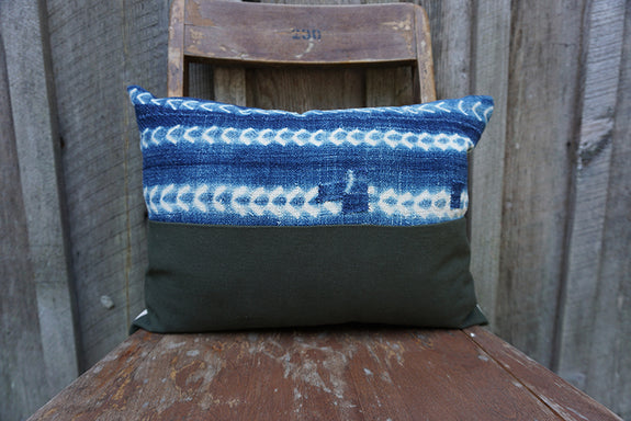 Kaitlyn - Vintage African Indigo Pillow