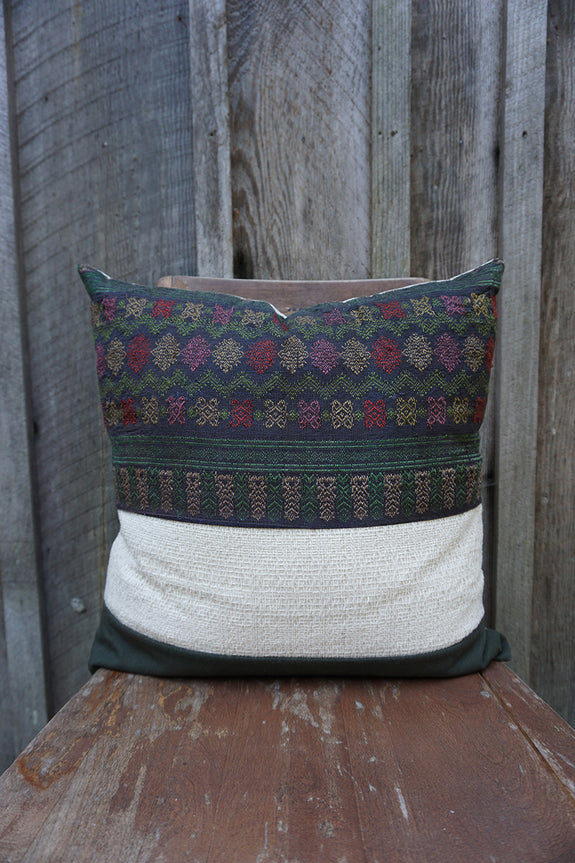 Junie - Vintage Silk from Laos Pillow
