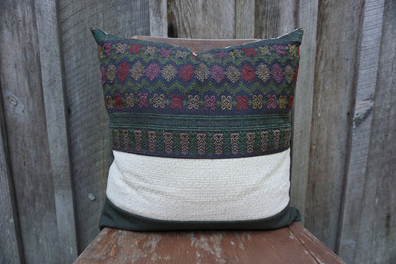 Junie - Vintage Silk from Laos Pillow