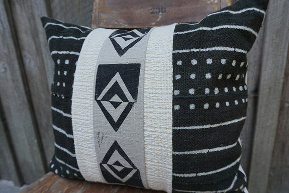 Sadia - African Mudcloth and Blockprint Pillow