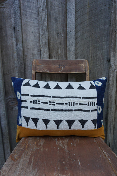 Cosmo - African Mudcloth and Vintage Indigo Pillow