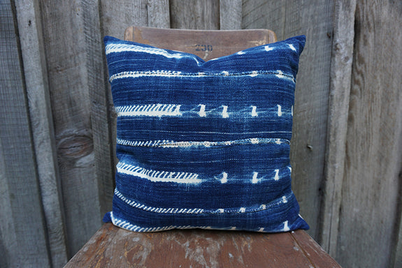 Lindsay - Vintage African Indigo Pillow
