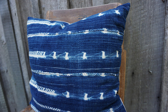 Lindsay - Vintage African Indigo Pillow