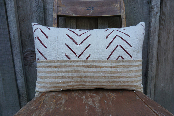 Fran - African Mudcloth and Indonesian Cotton Pillow