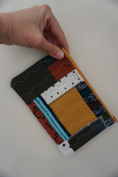 Zippered Patchwork Pouch - #8