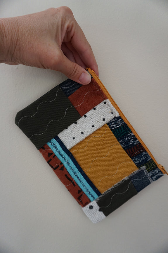 Zippered Patchwork Pouch - #8