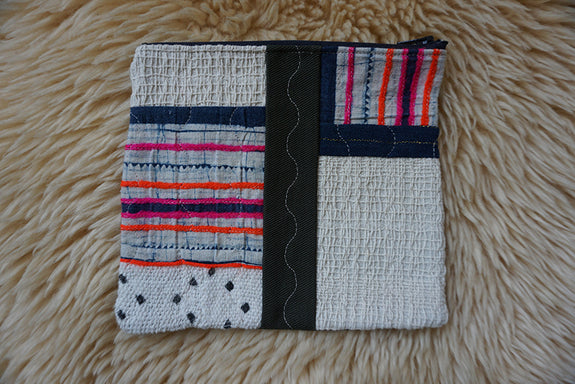 Zippered Patchwork Pouch - #17