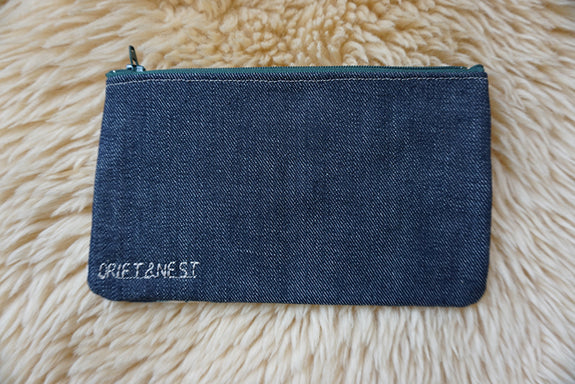 Zippered Patchwork Pouch - #7
