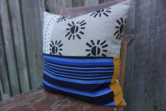 Analia - Blockprint, Vintage African Indigo and Mudcloth Pillow