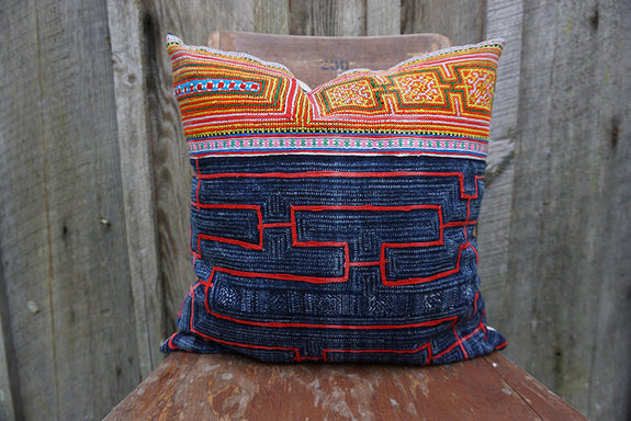 Bowie - Vintage Hmong Textile Pillow