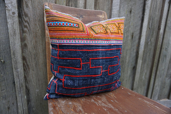 Bowie - Vintage Hmong Textile Pillow