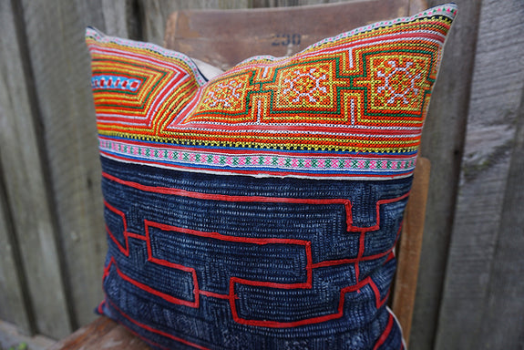 Bowie - Vintage Hmong Textile Pillow
