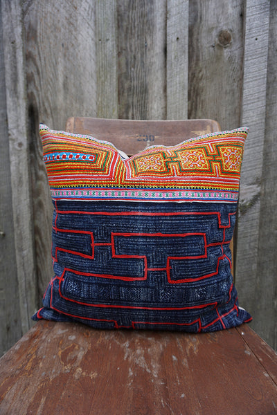 Bowie - Vintage Hmong Textile Pillow