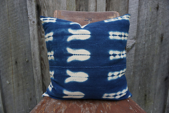 Jean - Vintage African Indigo Pillow
