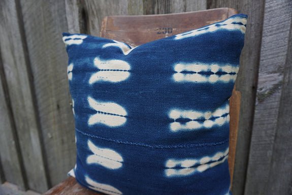Jean - Vintage African Indigo Pillow