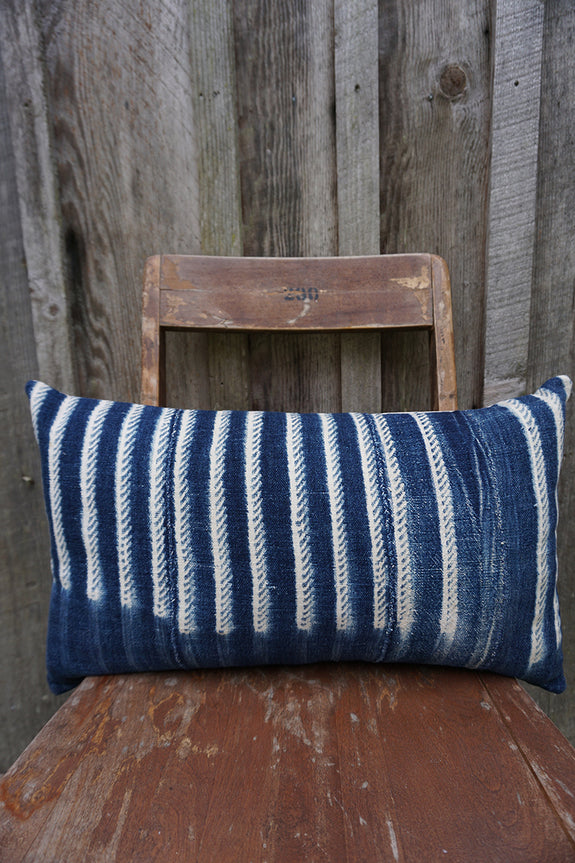 Lina - Vintage African Indigo Pillow