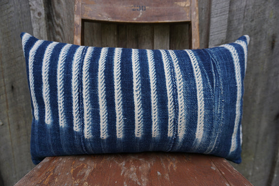 Lina - Vintage African Indigo Pillow