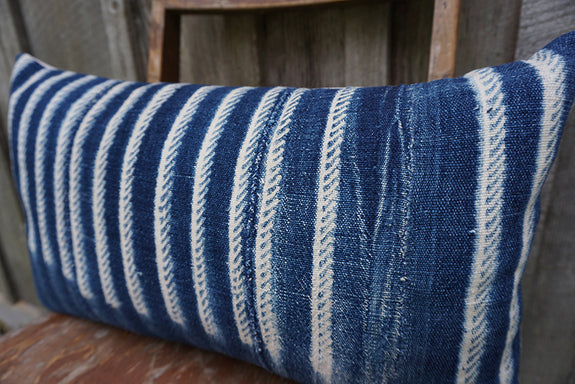 Lina - Vintage African Indigo Pillow