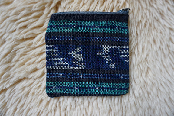 Zippered Pouch made from Indonesian Textile - #388