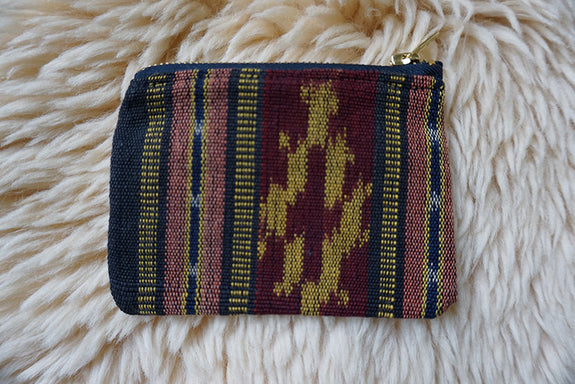 Zippered Pouch made from Indonesian Textile - #385