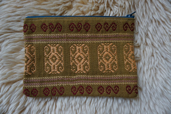 Zippered Pouch made from Mexican Textile - #349