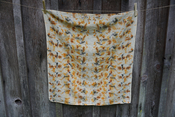 Naturally Dyed Organic Cotton Bandana - Orange/Purple