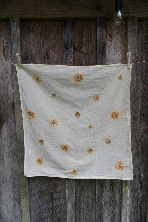Naturally Dyed Organic Cotton Bandana - Coreopsis