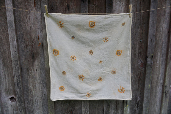 Naturally Dyed Organic Cotton Bandana - Coreopsis