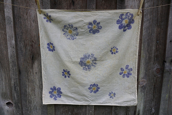 Naturally Dyed Organic Cotton Napkin - Cosmos