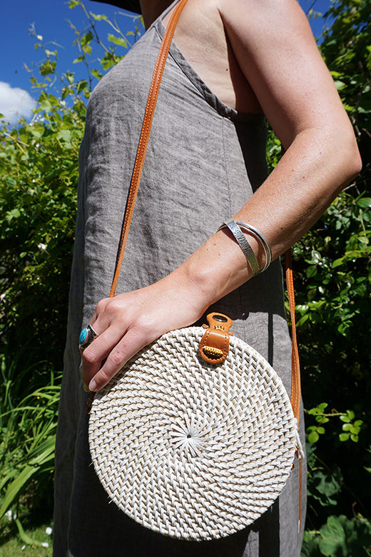 Bali Round Bag | White