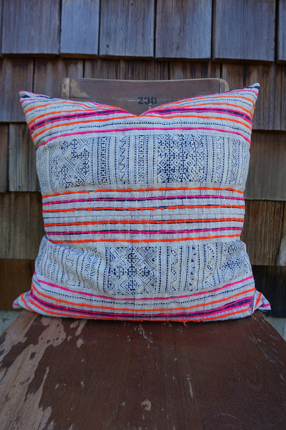 Riah - Vintage Hmong Textile Pillow