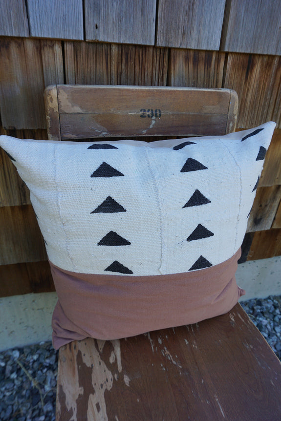 Hope - African Mudcloth + Linen Pillow