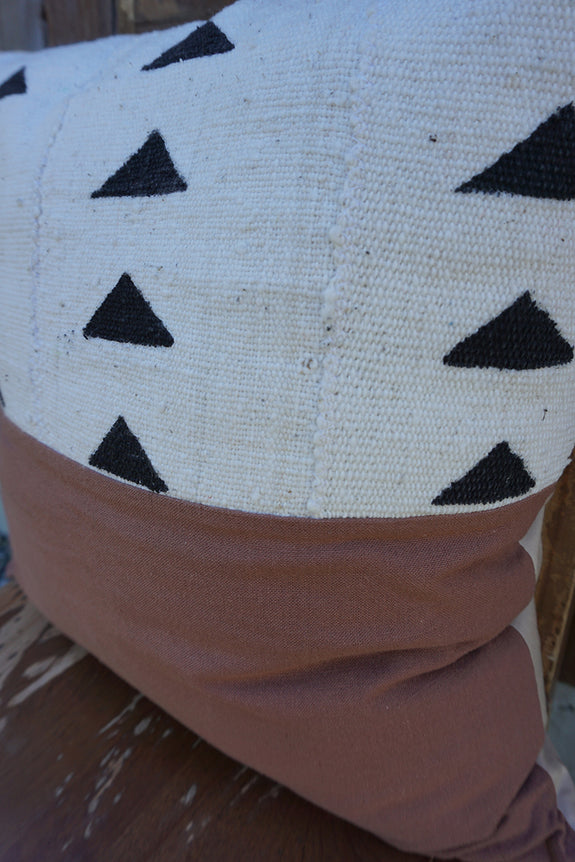 Hope - African Mudcloth + Linen Pillow