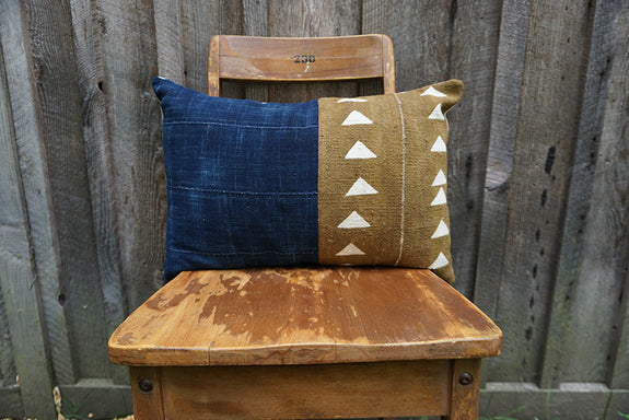 Constance - African Mudcloth and Indigo Pillow