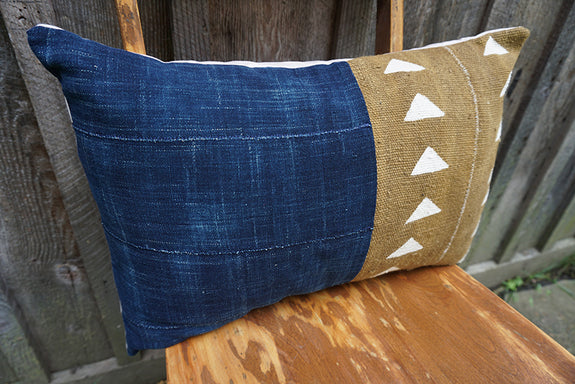 Constance - African Mudcloth and Indigo Pillow