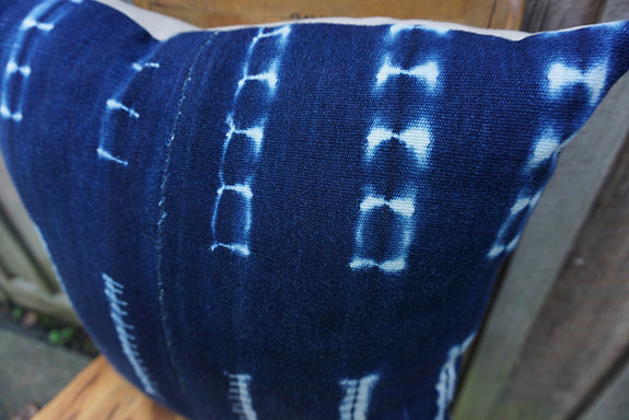 Blossom - Vintage African Indigo Pillow