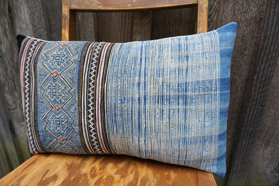 Nevaeh - Vintage Hmong Textile Pillow