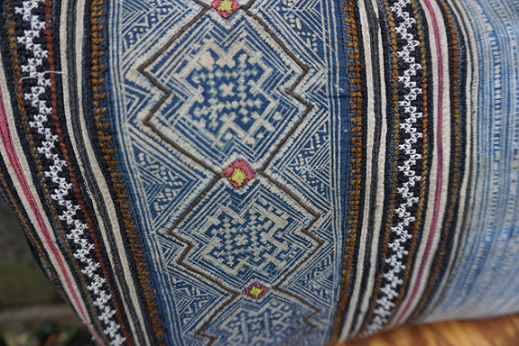 Nevaeh - Vintage Hmong Textile Pillow