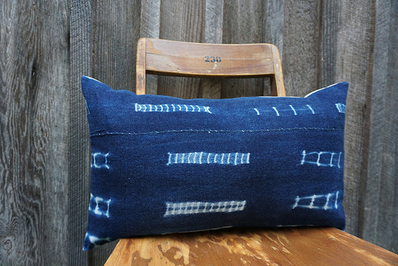Reagan - Vintage African Indigo Pillow