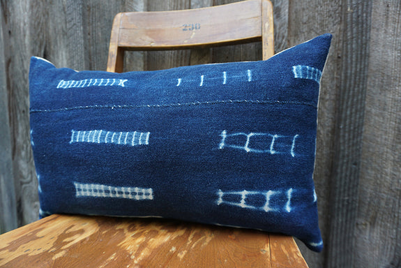 Reagan - Vintage African Indigo Pillow