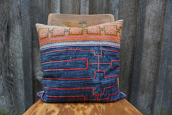 Jade - Vintage Hmong Textile Pillow
