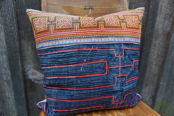 Jade - Vintage Hmong Textile Pillow