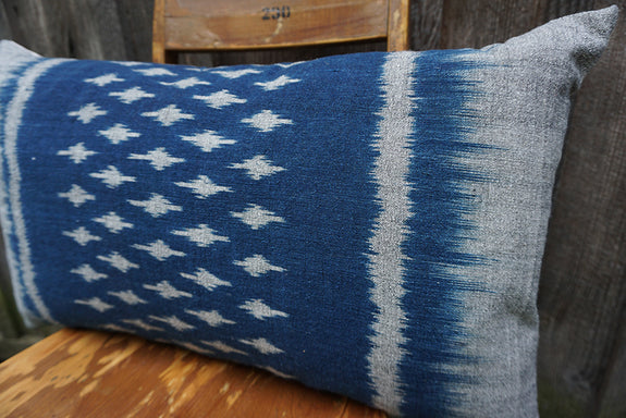 Lorene - Thai Mudmee/Ikat Textile Pillow