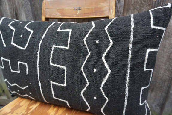 Raven - African Mudcloth Pillow