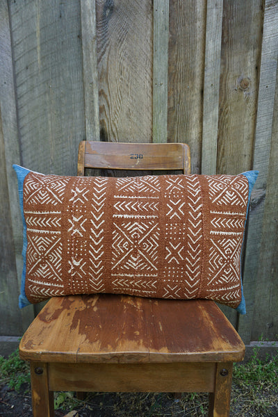 Asha - African Mudcloth with Vintage Indigo Pillow