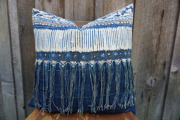 Rashida - Indonesian Batik with African Indigo Pillow