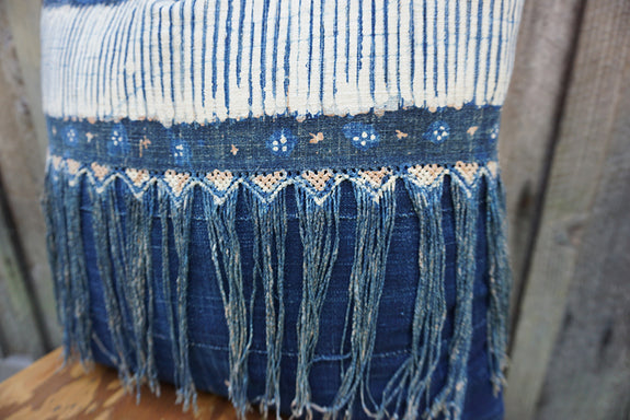 Rashida - Indonesian Batik with African Indigo Pillow