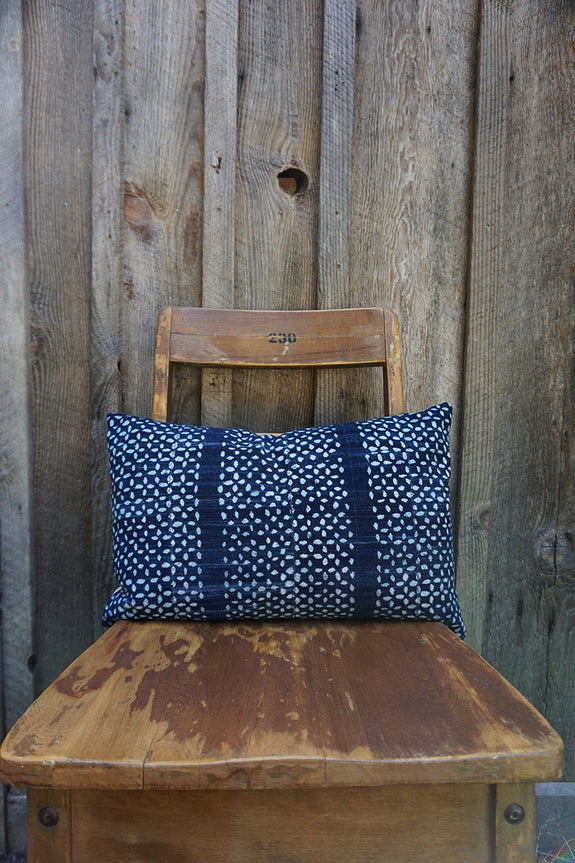 Elliot - Vintage African Indigo Pillow
