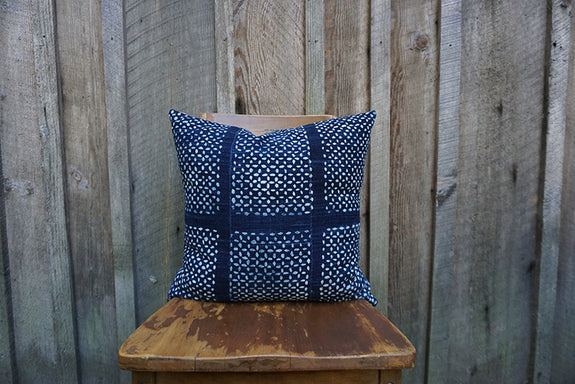 Bobbie - Vintage African Indigo Pillow