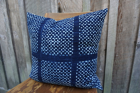 Bobbie - Vintage African Indigo Pillow